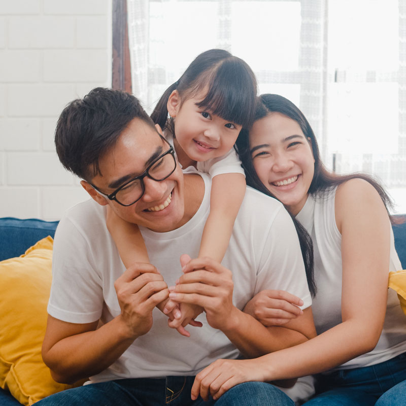 family smiling